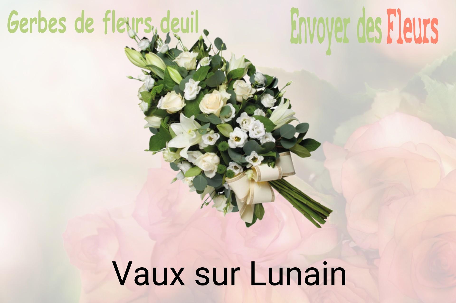 Gerbe de fleurs de deuil livrée à Vaux-sur-Lunain